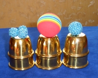 cups and balls mini brass
